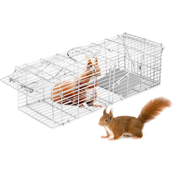 Rat Trap Humane Animal Live Cage, Mouse Traps No Kill Live Catch and Release One - Reusable,Mice,Chipmunks,Squirrels,Weasel and More Rodents Mousetrap Trap for Indoor Outdoor Use