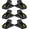 thumbnail image 1 of Rat Trap, Large Mouse Traps, Mouse Traps Indoor for Home, Instant Kill Traps for Mouse Rat Chipmunk, Quick Set Up and Reusable - 6 Pack, Black, 1 of 7
