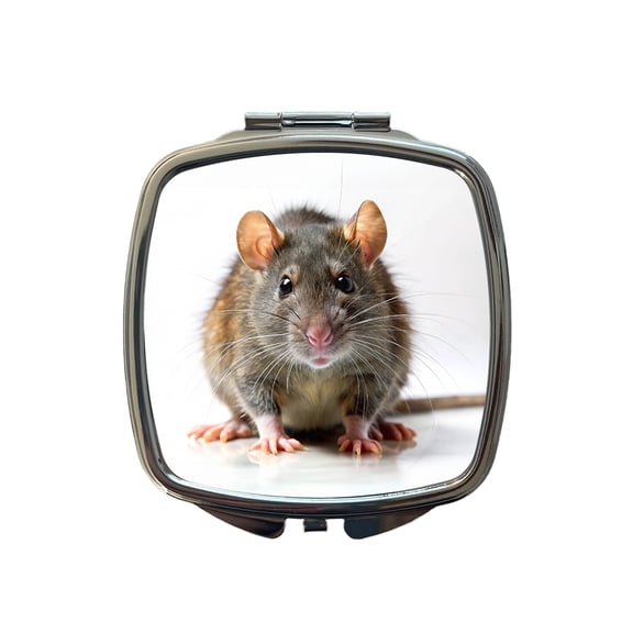 Rat Travel Makeup Handbag Purse Small Pocket Compact Mirror