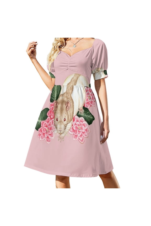 Rat with Flowers Sleeveless Dress ladies dresses for special occasion Clothing dresses for women 2024