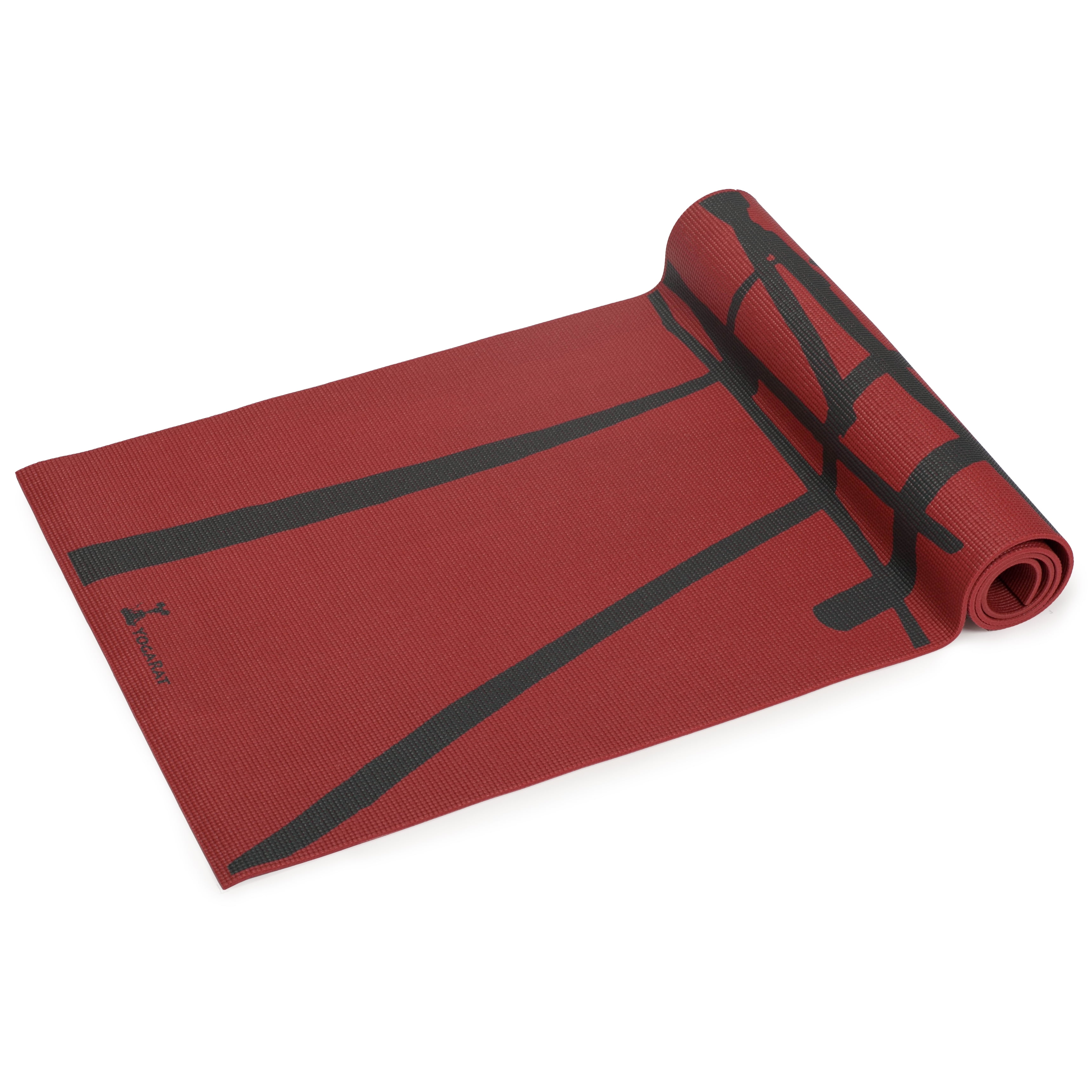 RatMat Printed Yoga Mat: Eco-friendly, nontoxic foam construction.  Extra-thick and durable. 24 x 68 x ¼