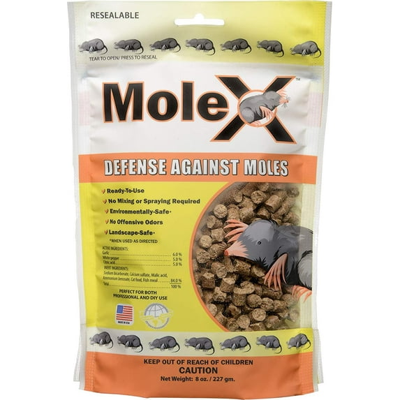 RatX Killer Pellets, 8 oz. Bag EcoClear Products 620204, MoleX All-Natural Non-Toxic Humane Mole