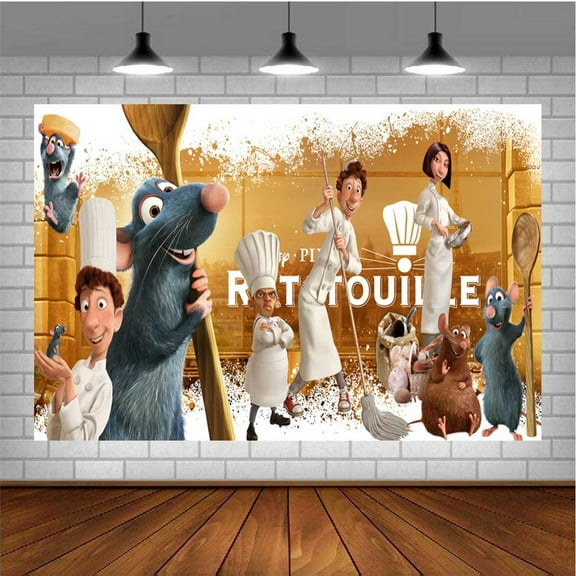 Ratatouille Banner Backdrop Background Taspestry Wall Decor Birthday Party Supplies Post Fans