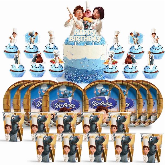 Ratatouille Birthday Cups Party Supplies Plates Decorations Cake Topper Decor