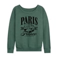 thumbnail image 1 of Ratatouille - Paris Collegiate Women's Lightweight French Terry Wide Neck Long Sleeve Graphic Shirt, 1 of 4