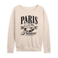thumbnail image 1 of Ratatouille - Paris Collegiate Women's Lightweight French Terry Wide Neck Long Sleeve Graphic Shirt, 1 of 4