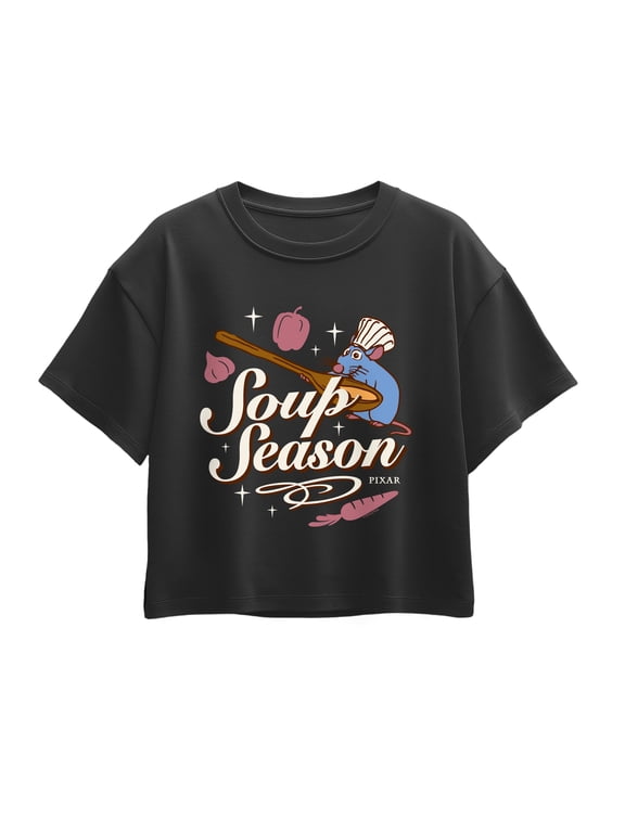 - Soup Season Remy Girls' Short Sleeve Boxy Graphic T-Shirt