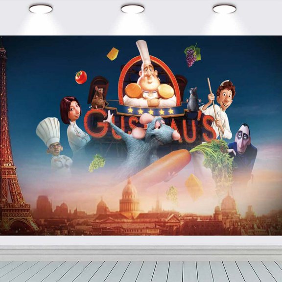 Ratatouille school Taspestry Wall Decor Birthday Banner Backdrop Background Party Supplies Poster Fans