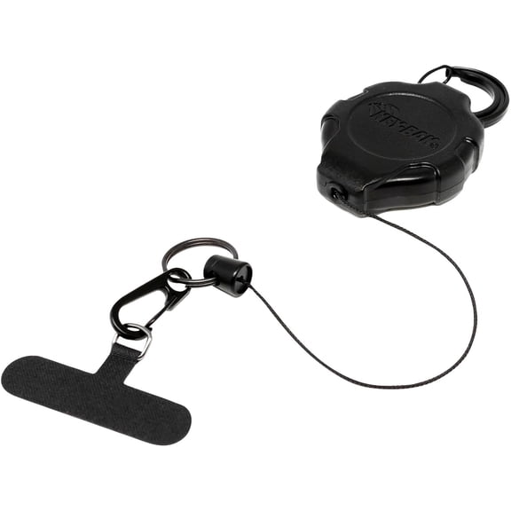Ratch-It Retractable Anti-Theft Phone Tether Cell Lanyard with Carabiner & Universal Smartphone Case Anchor