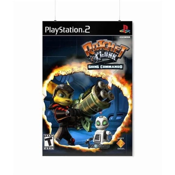 Ratchet And Clank Going Commando Gaming Poster Art Home Decor Vintage Gift Living Room Dercor