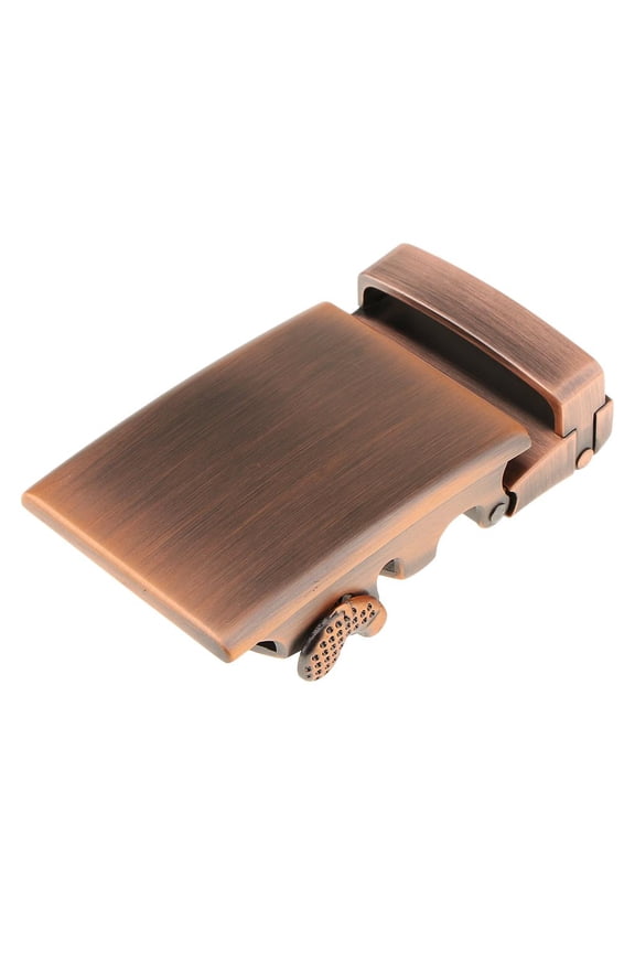 Ratchet Belt Buckle Rectangle Automatic Slide Buckle Replacement - Copper, as described
