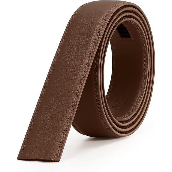 Ratchet Belt Replacement Strap 1 1/8", Leather Belt Strap for 35MM Slide Click Buckle