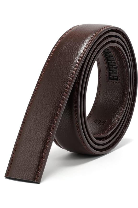 Ratchet Belt Replacement Strap 1 1/8", Leather Belt Strap for 35MM Slide Click Buckle