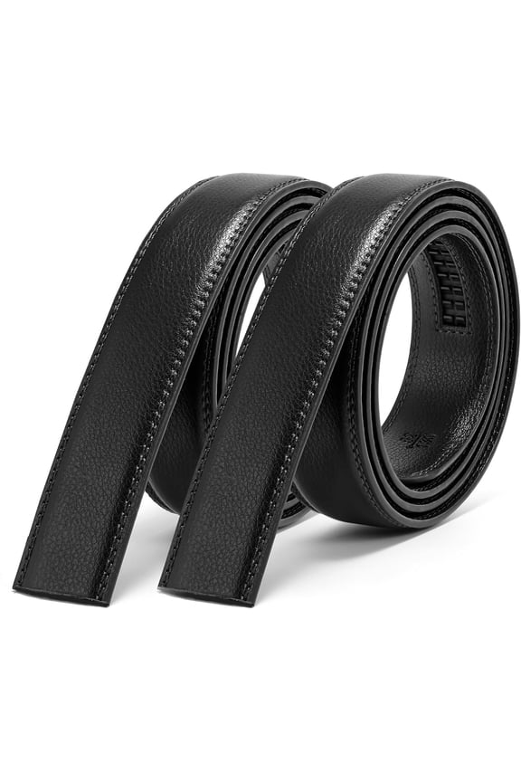 Ratchet Belt Replacement Strap 1 1/8", Leather Belt Strap for 35MM Slide Click Buckle