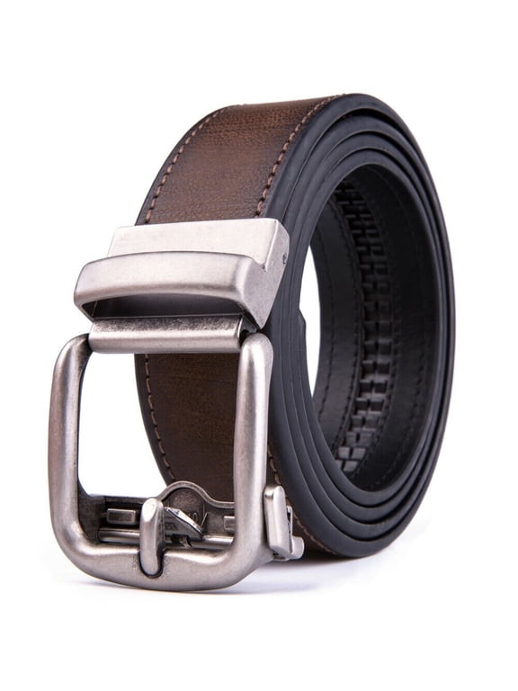 Ratchet Belt for Men Leather Dress Belts with Automatic Buckle,1.5inch width