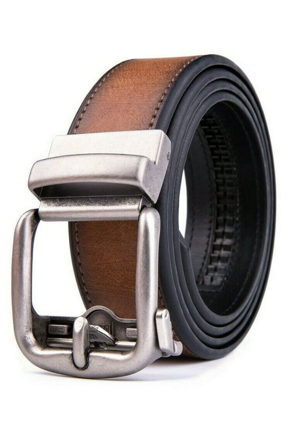 Ratchet Belt for Men Leather Dress Belts with Automatic Buckle,1.5inch width