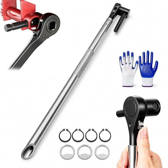 Ratchet Cargo Winch Tensioner Wrench, 18 and 22 Inch Heavy Duty Reversible Tool for Flatbed Trailer Tie Down (22IN)