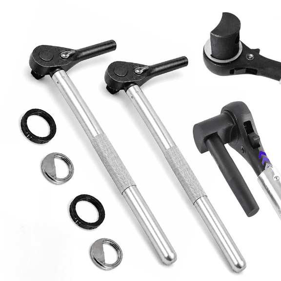Ratchet Cargo Winch Tensioner Wrench,Heavy-Duty Truck Strap Tool, 18 & 22-Inch Ratcheting Winch Bar, Reversible Truck Cargo Strap Tightener Tool, Non-Slip for Flatbed Trailer Tie Down Straps