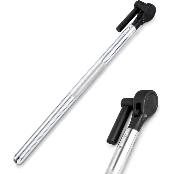 Ratchet Cargo Winch Tensioner Wrench, Heavy-Duty Truck Strap Tool 18 & 22-Inch Reversible Tightener for Flatbed Trailers Commercial Tie Down