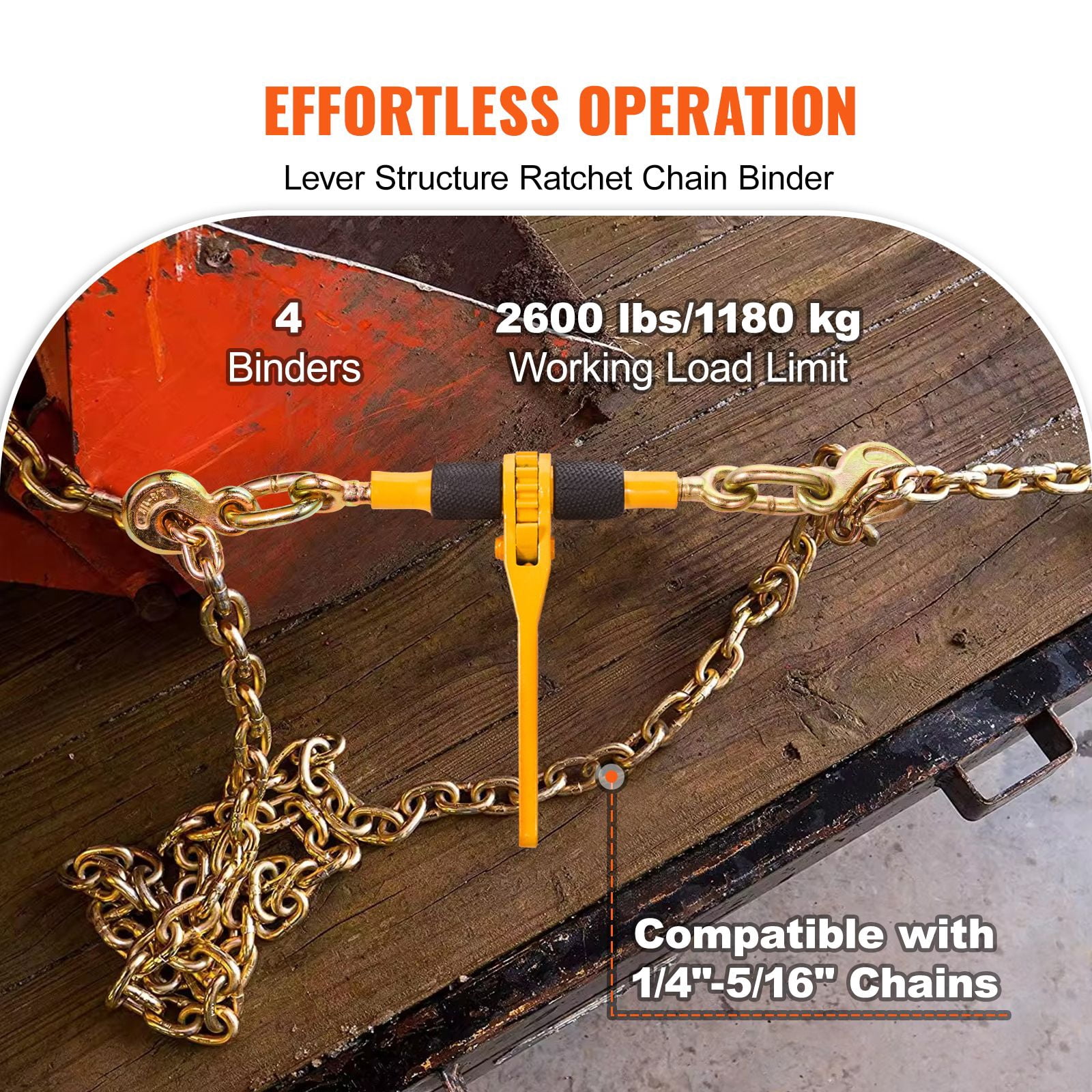 Grab Bind Ratchet Chain Binders,1/4