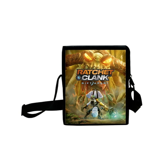 Ratchet & Clank Rift Apart Game Merch One Shoulder School Bag Travel Small Bag Unisex Zipper Oxford Casual Bag