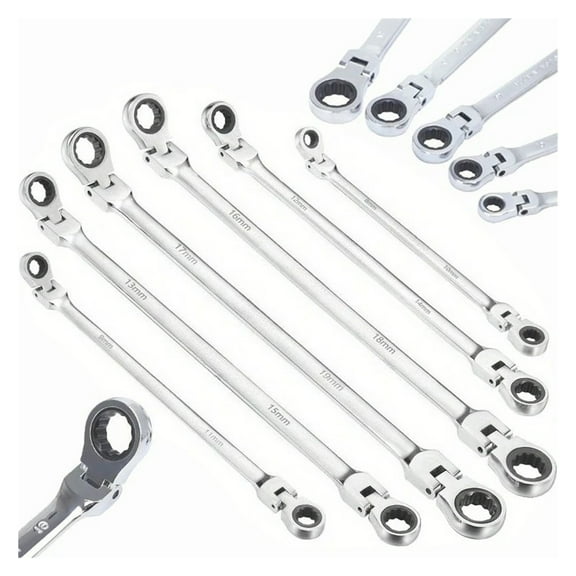 Ratchet Keys Torque Wrench Extra Long Flex-Head Ratcheting Wrenches Spanners Garage Automotive Tools