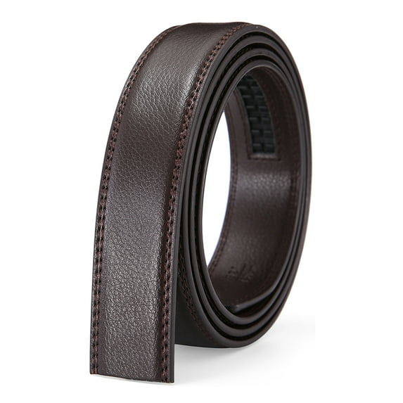 Ratchet Leather Belt without Buckle for Men Replacement Belt 30 mm Width Strap