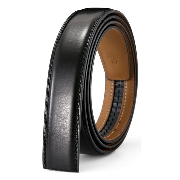 Ratchet Leather Belt without Buckle for Men Replacement Belt 30 mm Width Strap