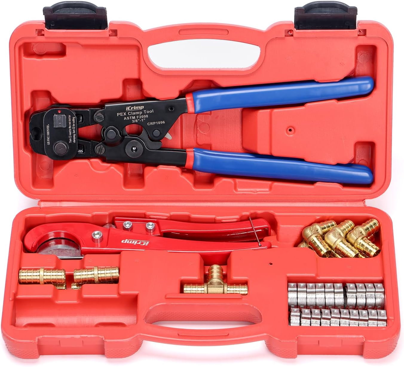 TOCHUN PEX Cinch Klemmen – 55 Stück, Edelstahl 304, Für 2,5 Cm PEX-Rohre, Korrosionsbeständig