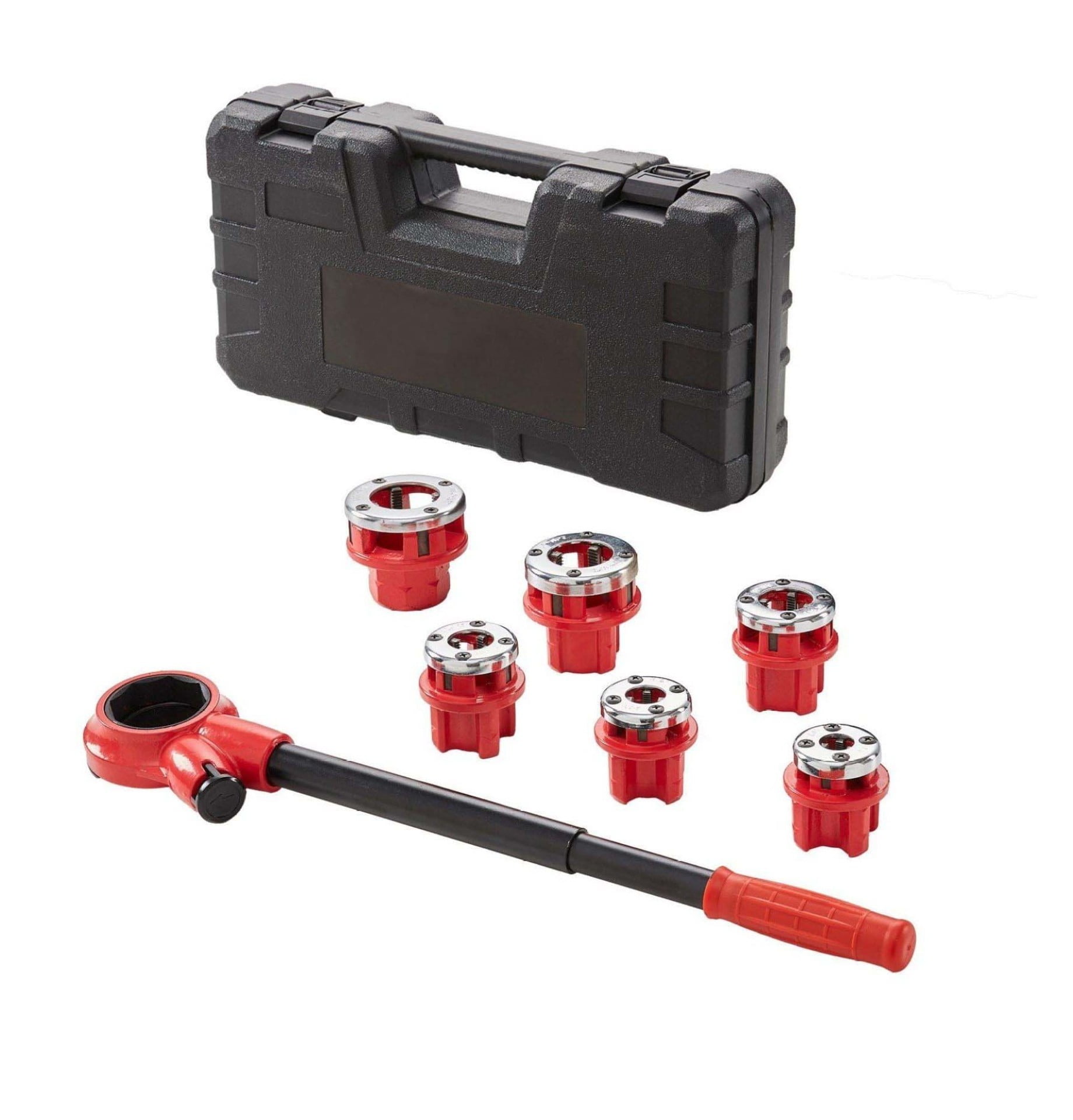 Ratchet Pipe Threader Kit 1/4-1-1/4 NPT - Manual Pipe Threading Tool ...