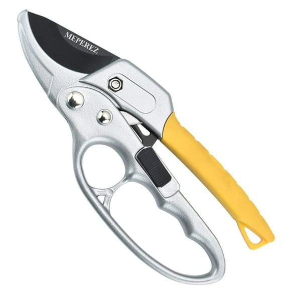 Ratchet Pruning Shears - Times Easy to Work, Work 3 Times Easier, Arthritis Weak Hand Snips, Professional Pruning Shears, Cutting Rose, Flower, Hedge, Stem, Sharp Scissors Gardening Tools