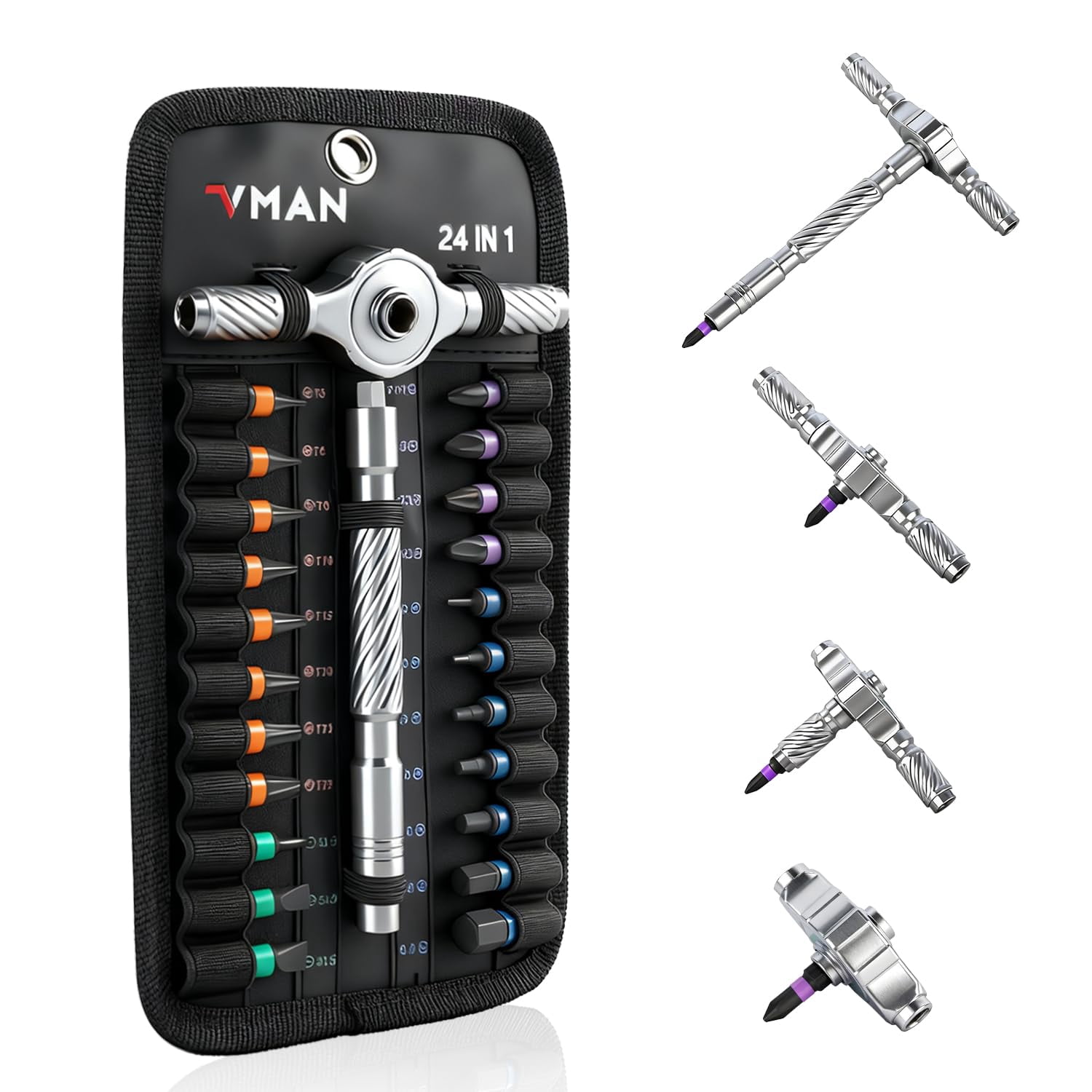 Ratchet Screwdriver Set, magnetic Screwdriver sets, S2 Steel Bits, DIY ...
