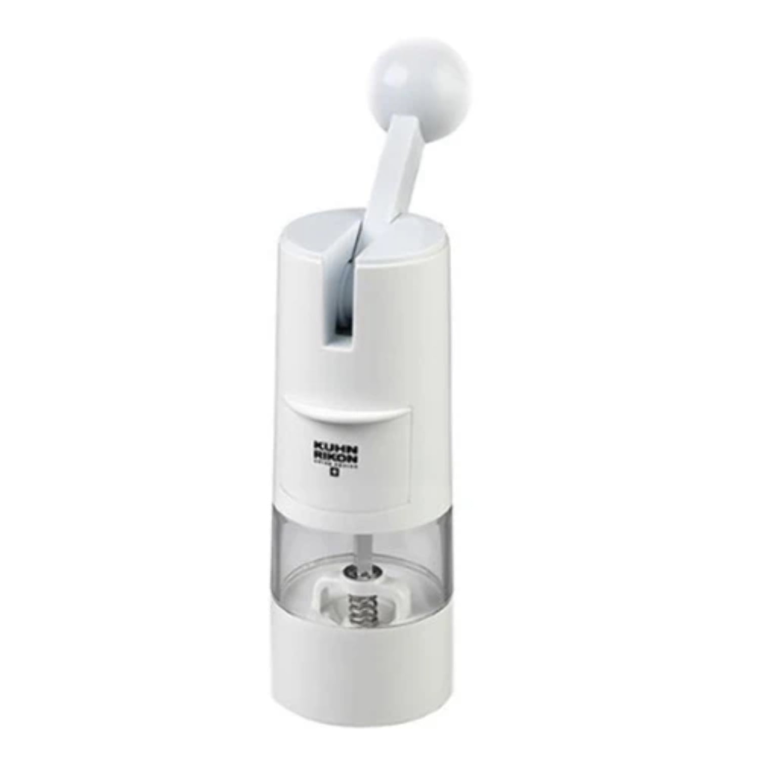 White Plastic Ratchet Spice Grinder with Ceramic Mechanism