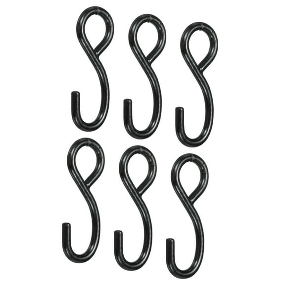 Ratchet Strap S Hook Load 1102 Lbs 104mm Length for 1" Tie Down Strap 6 Pack