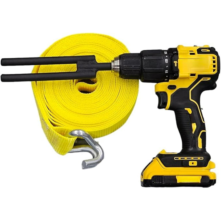 Ratchet Strap Wrapper Winder Roller Power Tool Drill Attachment Accessory Drillbit Cargo Tiedown Rapper for Turcks Trailers Makes for a Great