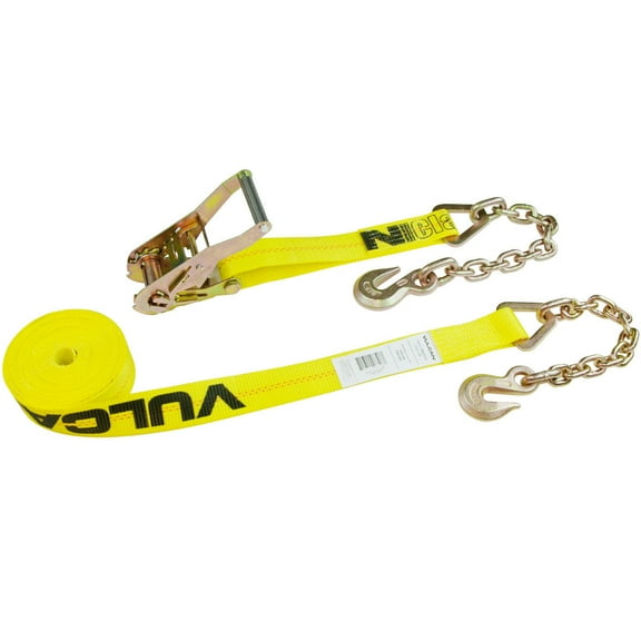 Ratchet Strap w/ Chain Anchors - 2" X 40'
