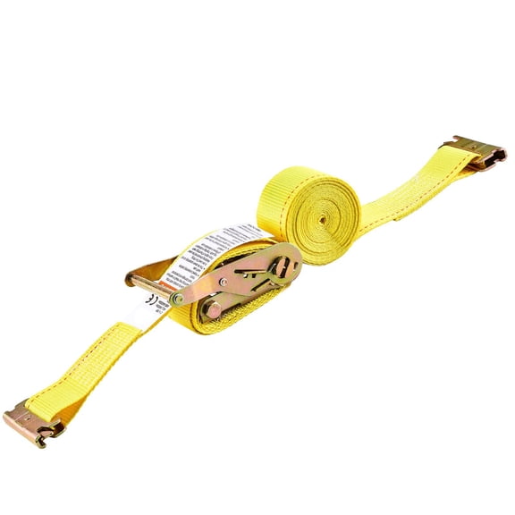 Ratchet Straps 2 in x 15 ft 30 Pack E Track Tie Down 4400 lbs Break Strength 1460 lbs Load for Moving Trailers Kayaks Car Roof Yellow