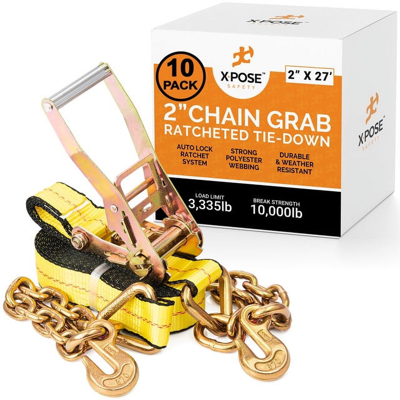 Ratchet Straps Heavy Duty 2 Inch x 27 Foot Tie Down Straps Ratchet