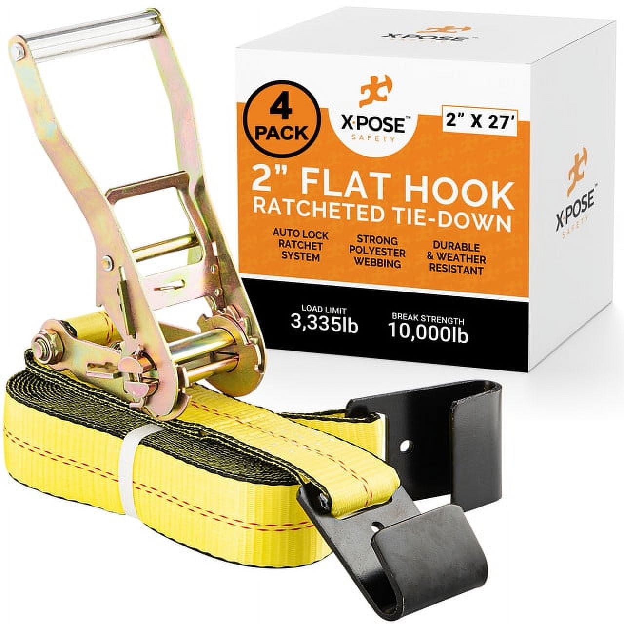 Ratchet Straps Heavy Duty 2 Inch x 27 Foot Tie Down Straps Ratchet