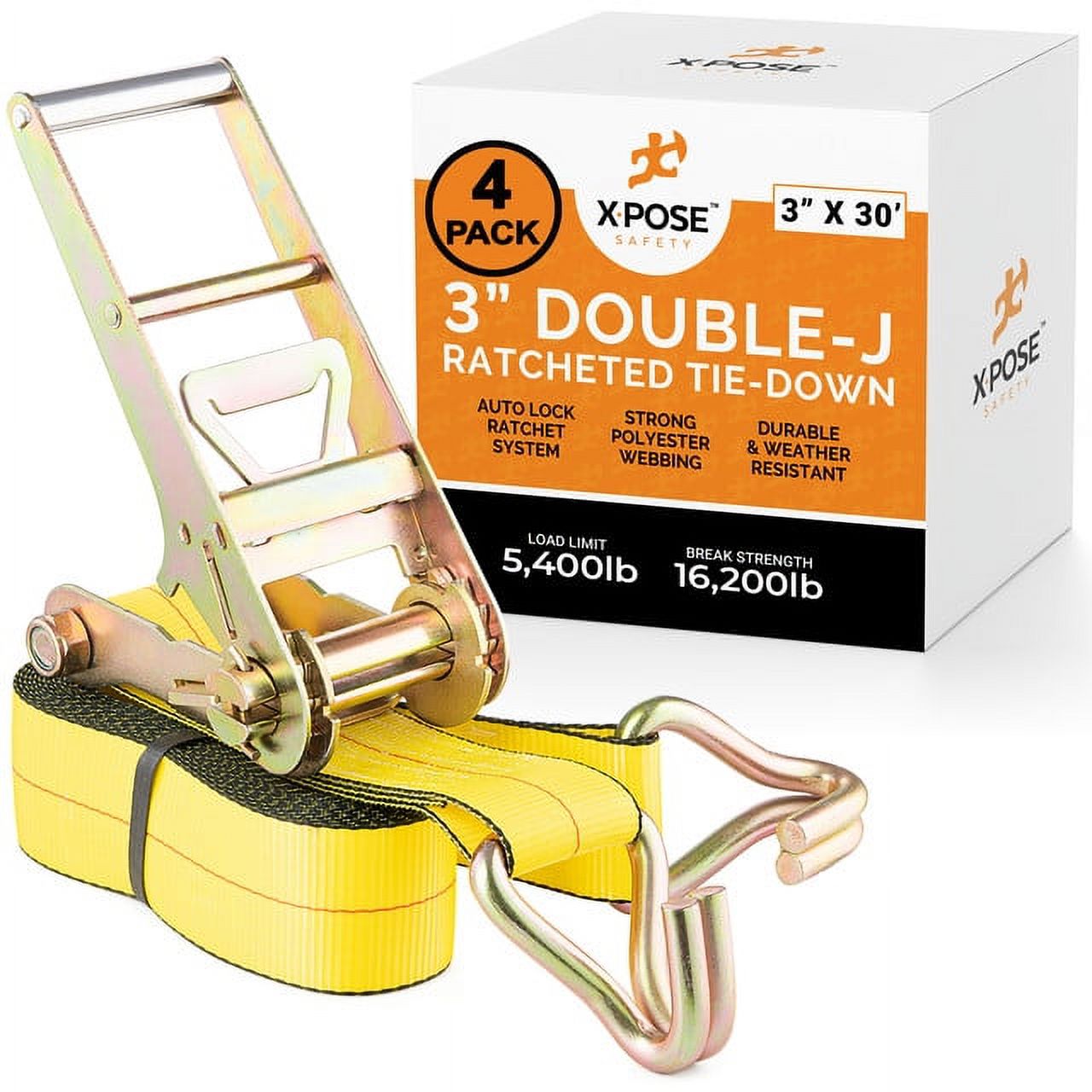 Ratchet Straps Heavy Duty 3 Inch x 30 Foot Tie Down Straps Ratchet