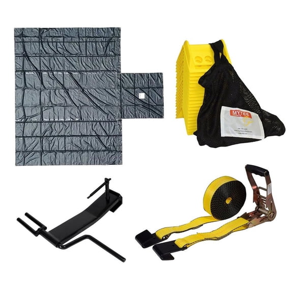 Ratchet Straps, Ultra Light Lumber Tarp - Flatbed Tie Down Kit