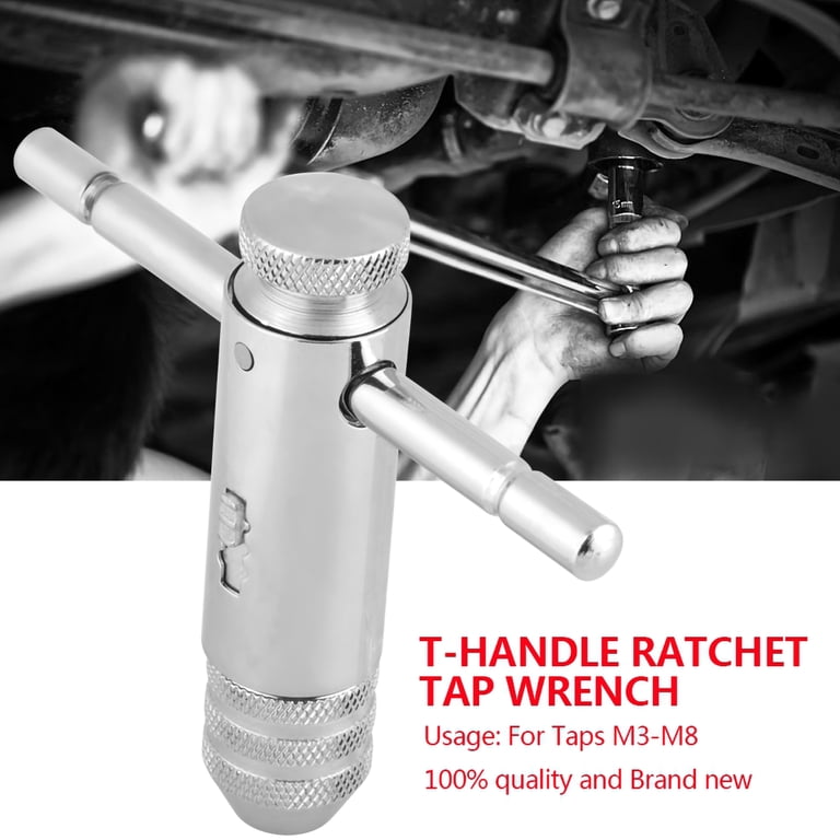 Ratchet Tap Wrench Reversible T Bar Handle M3-M8 M5-M12 For Ratchet Tap Wrench Reversible T Bar Handle M3-M8 M5-M12 For