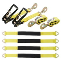 Car Ratchet Tie Down Strap, 96" x 2" with Hooks for Trailers Steel  3333 lbs - 4 Pack