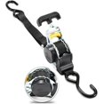 thumbnail image 1 of Ratchet Tie Down Straps Break Strength – Safety Lock S Hooks –for Moving Cargo, Appliances, Lawn Equipment, Motorcycle, 1 of 4