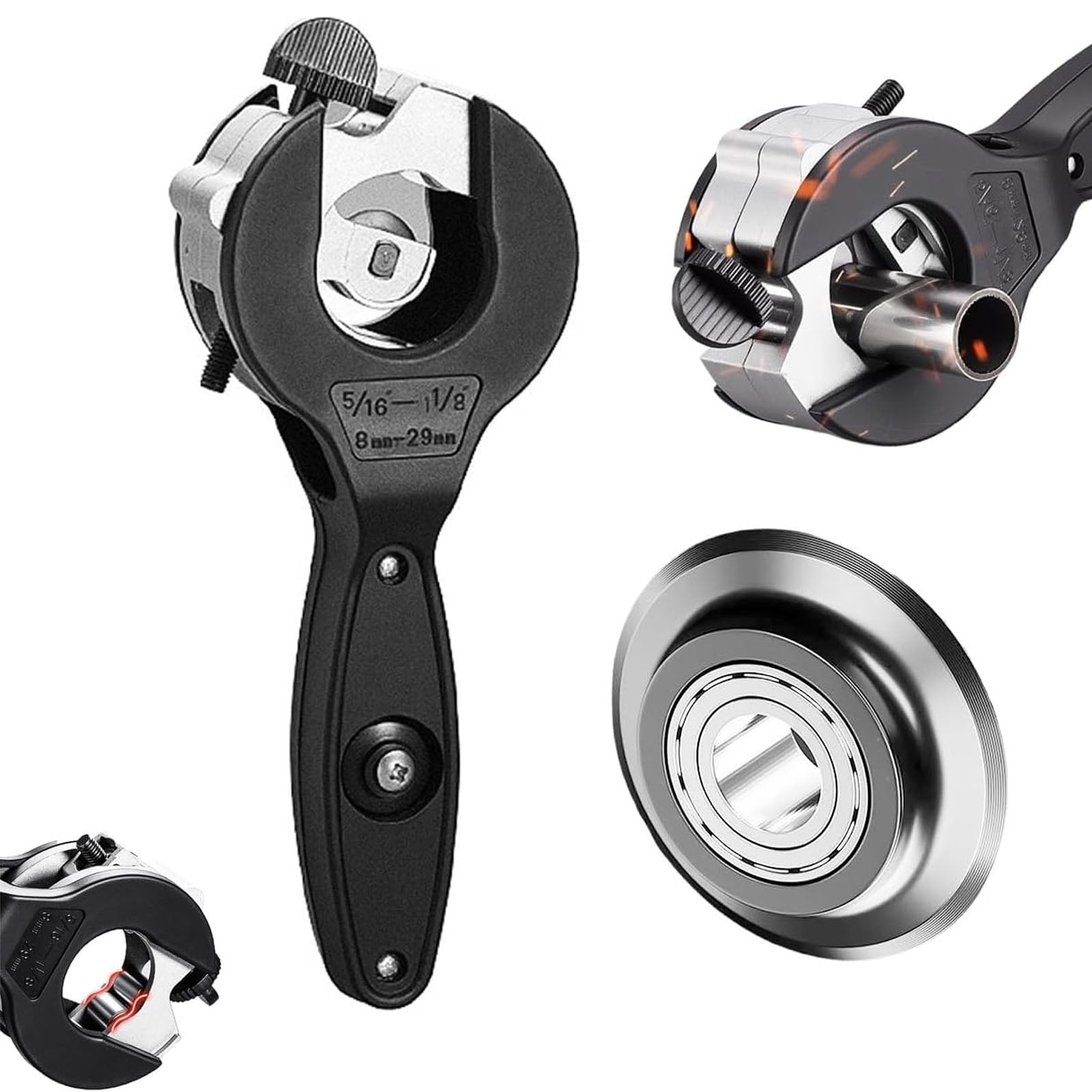 Ratchet-Type Pipe Cutter, One-Hand Fast Pipe Cutting Tool, Ratcheting ...