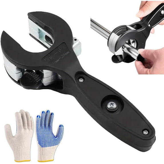 Ratchet-Type Pipe Cutter, One-Hand Fast Pipe Cutting Tool, Tubing Copper Cutter Tool Hand Cutters Hose Rigid Plastic Exhaust PVC Stainless Steel, 2 in 1 Close Quarters Tube Compact