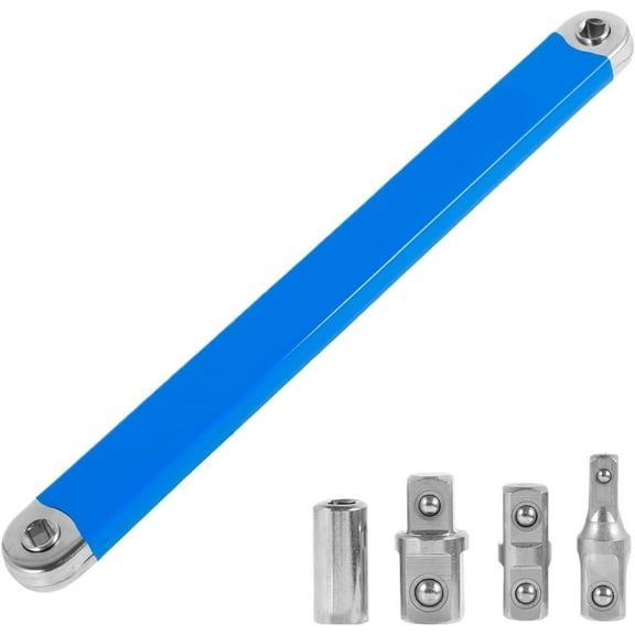 Ratchet Wrench, Offset Extension Wrench, 15 Inch Tight Reach Extension Wrench, Ratchet Extension Set, Offset Impact-Ready Universal Socket Wrench Tool