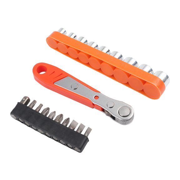 Ratchet Wrench Screwdriver Hexagonal Adjustable Quick-Release Drill With Ten Bit