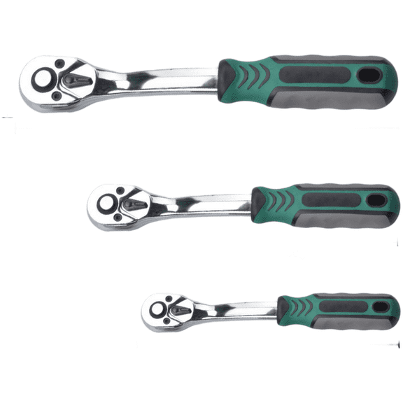 Ratchet Wrench Set with 72 Tooth Quick Release Mechanism and Chrome Vanadium Steel Build Offering Performance for Industrial Tasks