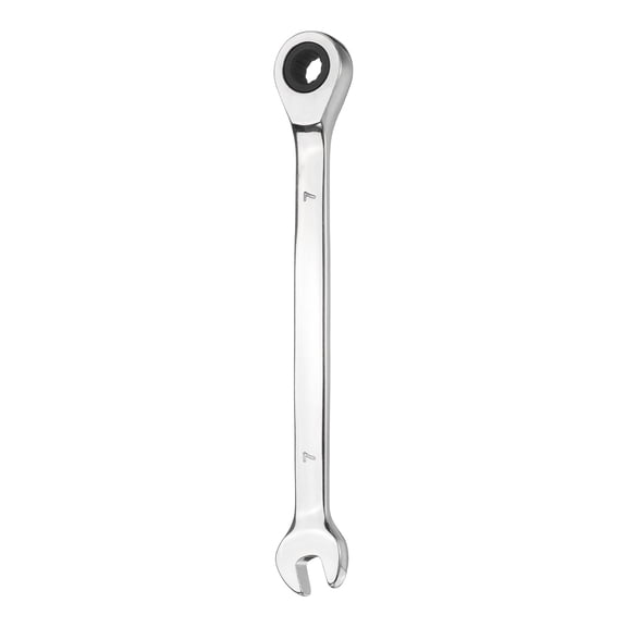 Ratcheting Combination Wrench 7mm Metric 12-Point Box and Open End CR-V Steel